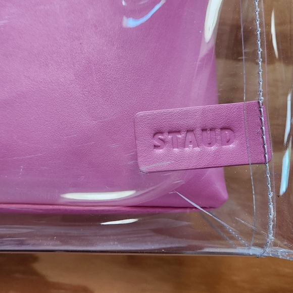 STAUD Pink Leather and PVC Shirley Bag - Picture 3 of 16
